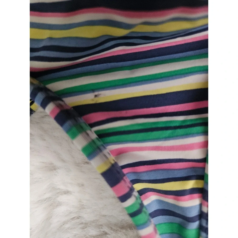 Ella Moss Multi-Color Striped Racerback Bikini Set Swimsuit Size 14 Tween Beach